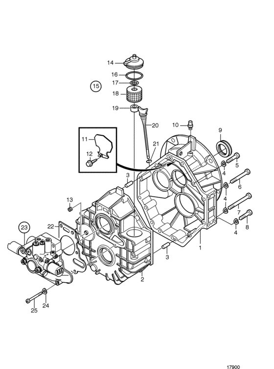 Схема узла Reverse Gear: Ratio 1.56:1, 2.00:1 Для Volvo Penta Hs63Ae-A