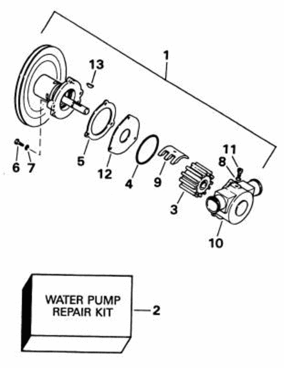 Схема узла Seawater Pump Для Volvo Penta 3.0Gspnca
