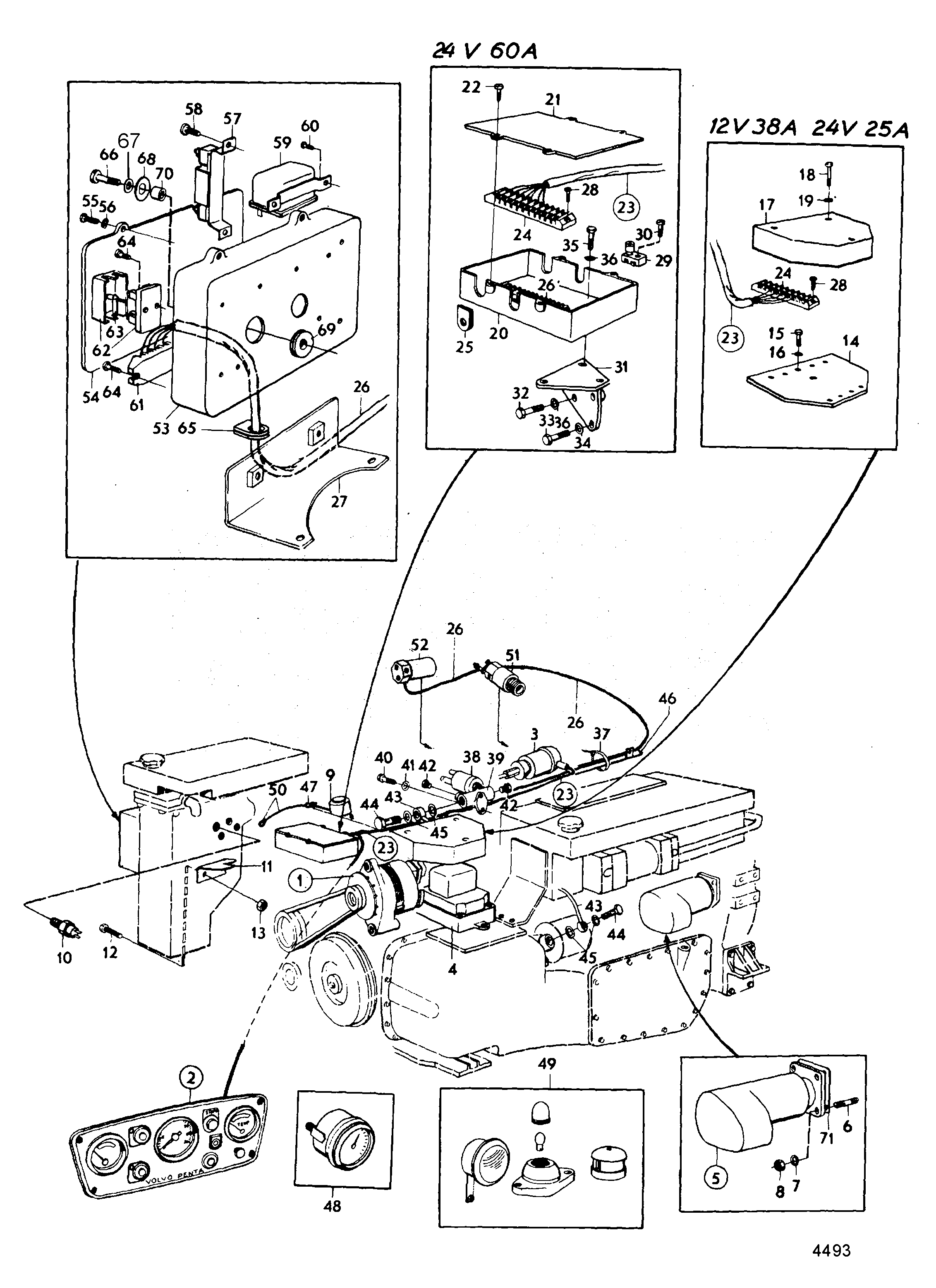 Схема узла Electrical System And Instrument: Aqd70Bl.
