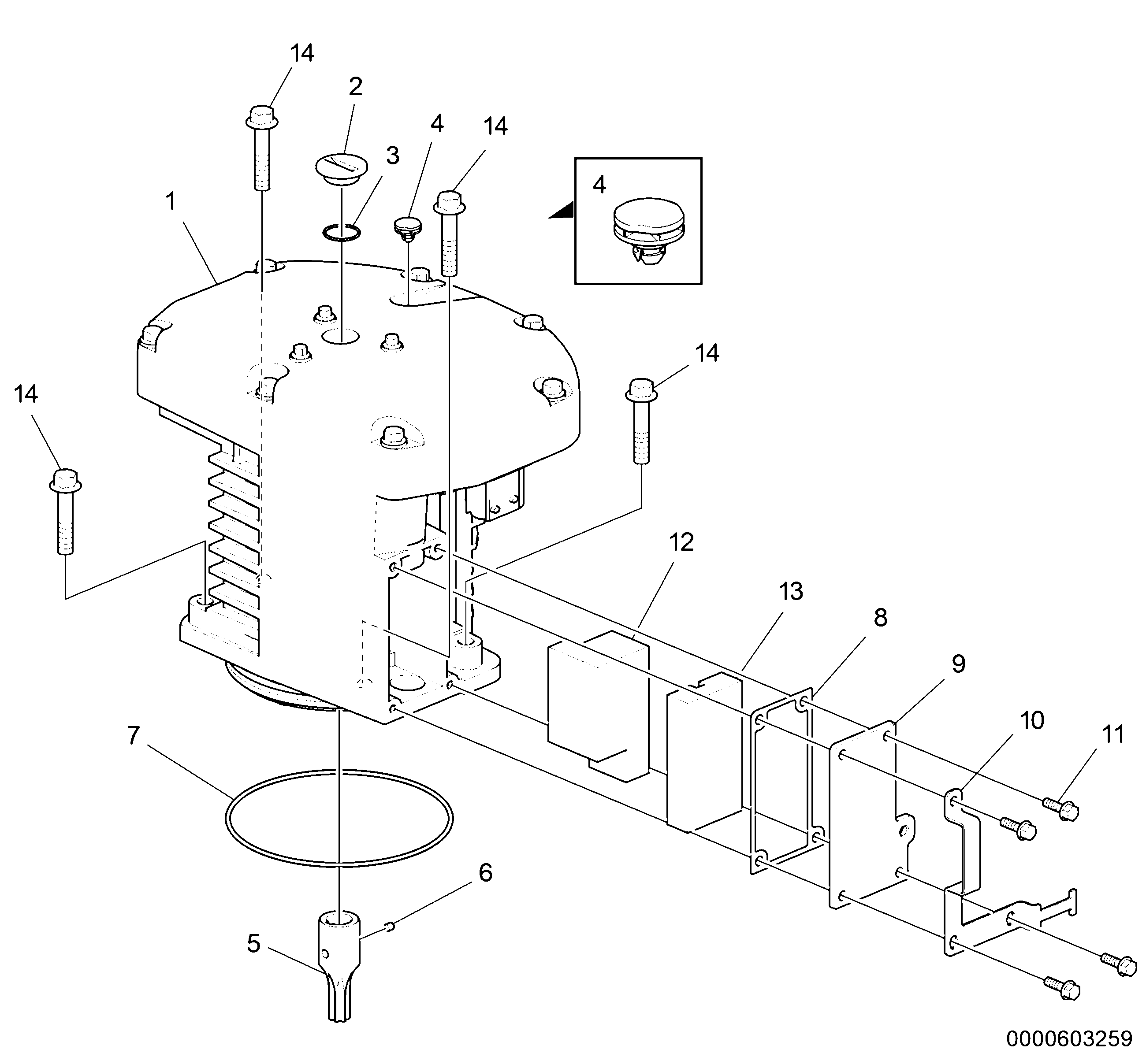 Схема узла Steering Unit Servo, Evc 2.0