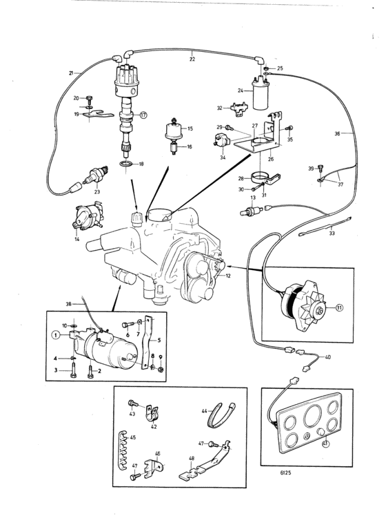 Схема узла Electrical Equipment And Instrument: Aq225D255B Для Volvo Penta Aq225D