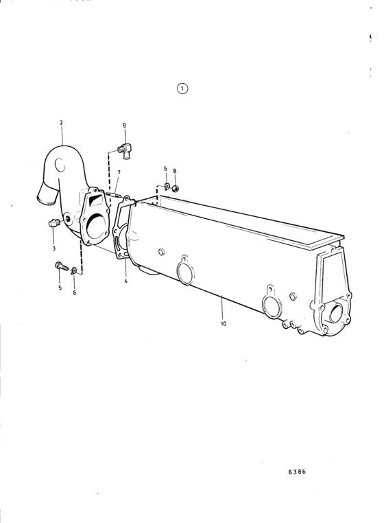 Схема узла Water-Cooled Exhaust Riser Для Volvo Penta Md21B