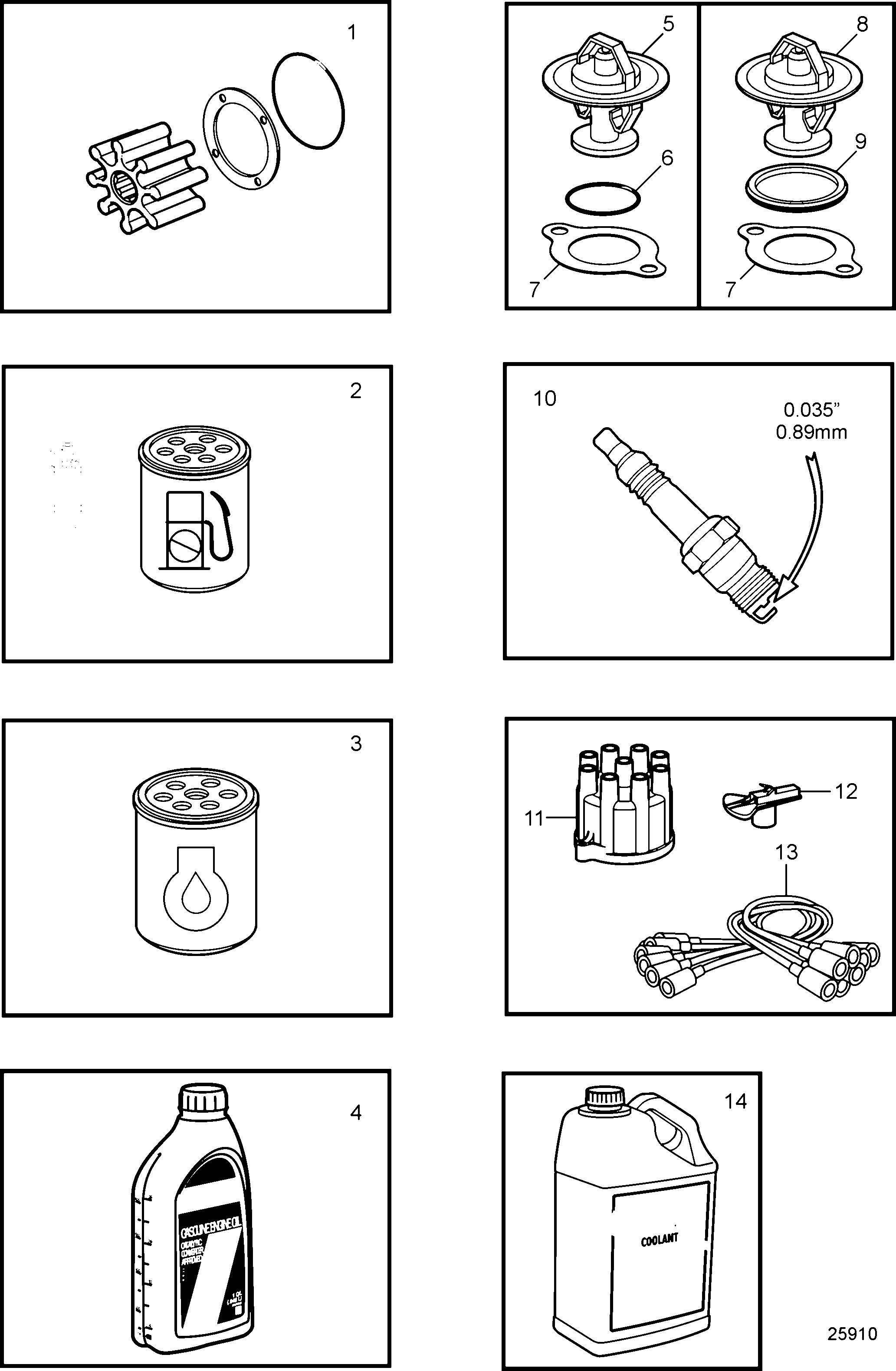 Схема узла Maintenance Parts, 5.0Fl & 5.8Fl