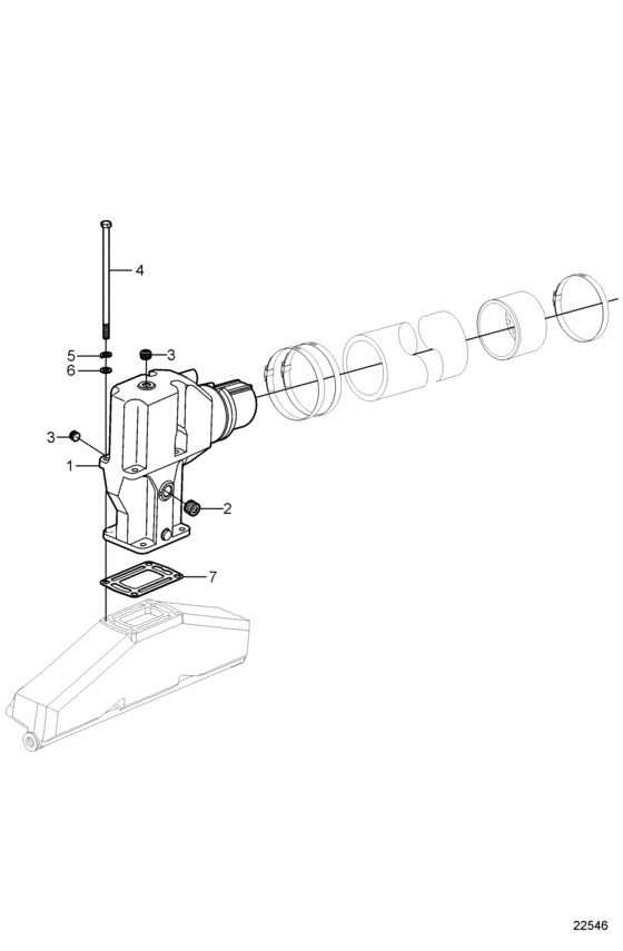 Схема узла Exhaust, 3\'\' Risers Для Volvo Penta 5.7Gxii-H