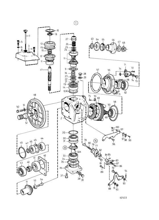 Схема узла Reverse Gear Ms4B: 854902 Для Volvo Penta Ad41A