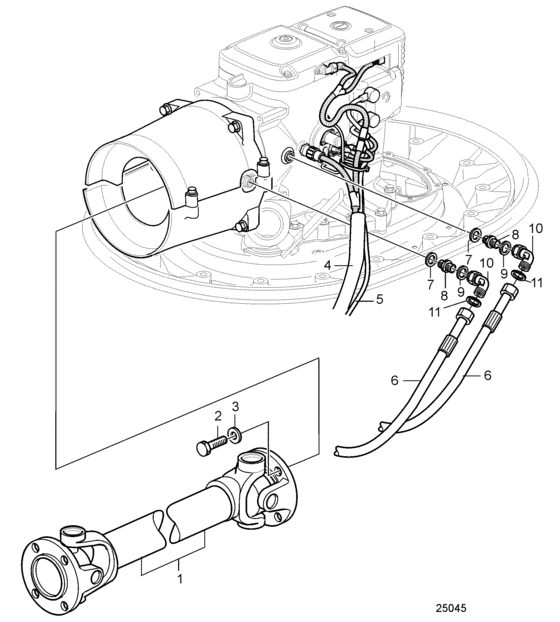 Схема узла Connecting Components Для Volvo Penta Ips2-A