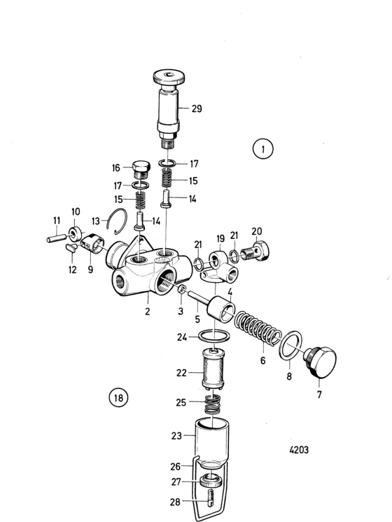Схема узла Fuel Feed Pump: 240072 Для Volvo Penta Aqd70B