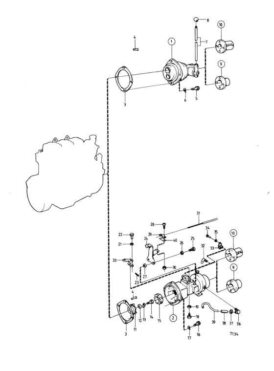 Схема узла Connecting Components Reverse Gear Для Volvo Penta Md17C