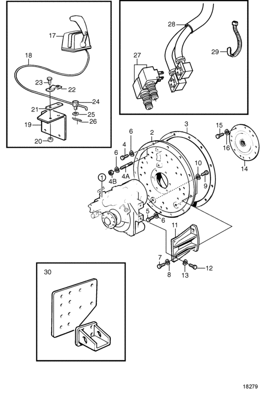 Схема узла Reverse Gear Irm 220Pl/Zf 220-Eb Для Volvo Penta Tamd63P-A