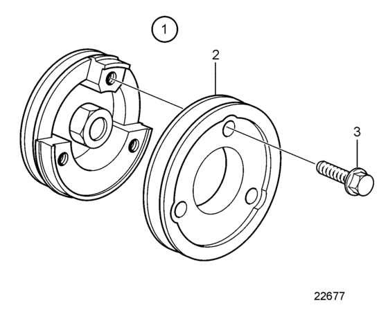 Схема узла Extra Pulley Для Volvo Penta D2-55F