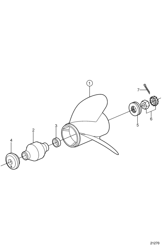 Схема узла Propeller, Stainless Steel Для Volvo Penta Sx-M 1.66