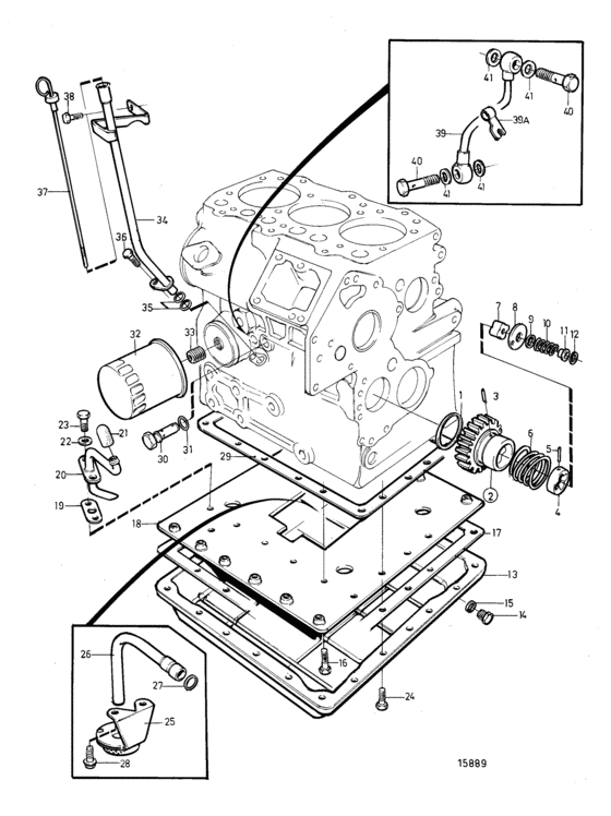Схема узла Lubricating System Для Volvo Penta Md2030A
