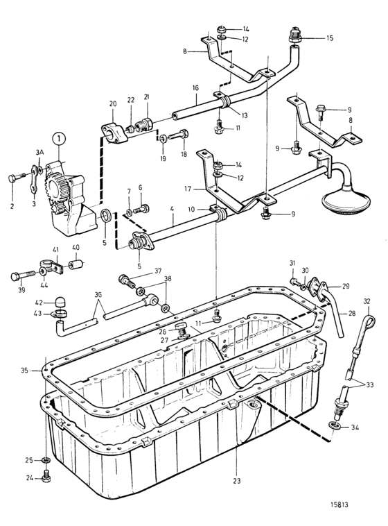 Схема узла Масляный Насос Для Volvo Penta Tamd122C