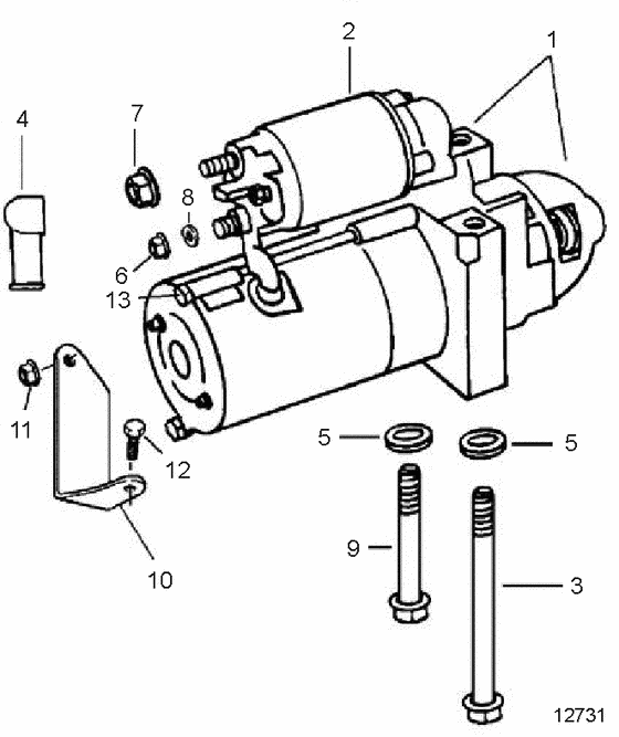 Схема узла Стартер Для Volvo Penta 3.0Gsmnca
