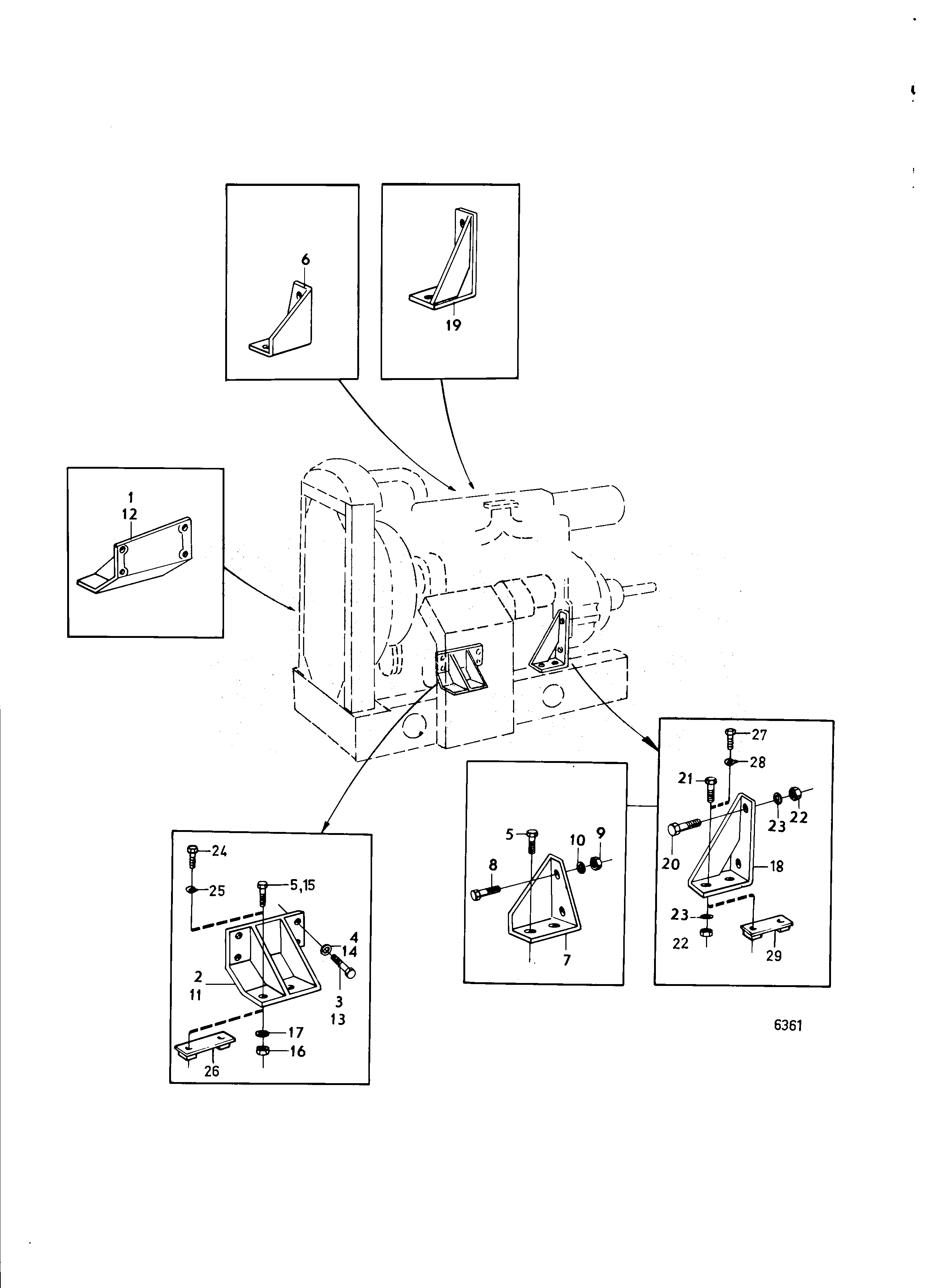 Схема узла Engine Suspension Spec.9969, 867113, 16053, 867638
