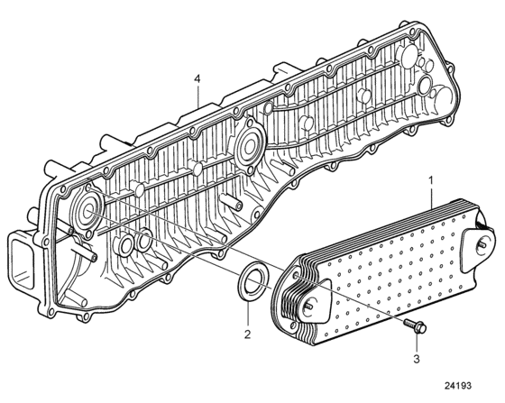 Схема узла Масляный Охладитель Для Volvo Penta D11A-A