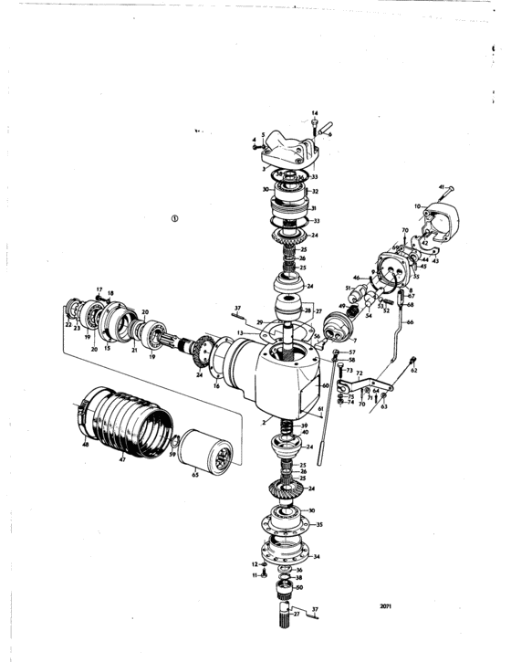 Схема узла Upper Gear Unit Aq Drive Unit 100: 813915 Для Volvo Penta Bb115C