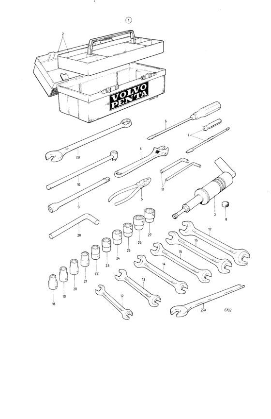 Схема узла Set Of Tools Для Volvo Penta Tamd70C