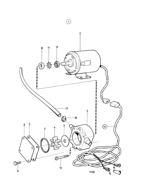 Схема узла Electrical Oil Bilge Pump 12V Для Volvo Penta 434A