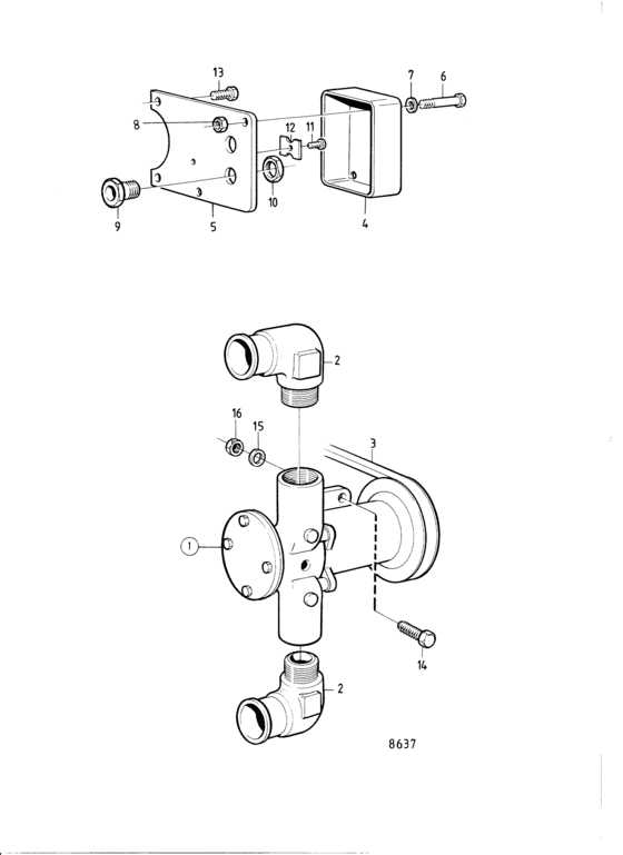 Схема узла Flushing Pump 2\'\' Для Volvo Penta Tamd61A