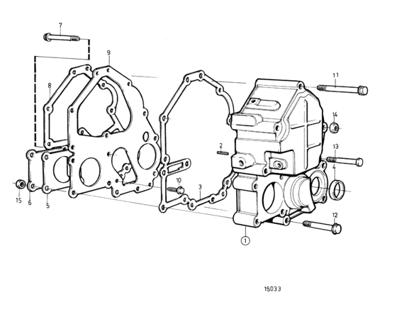 Схема узла Timing Gear Housing Для Volvo Penta Md2020D