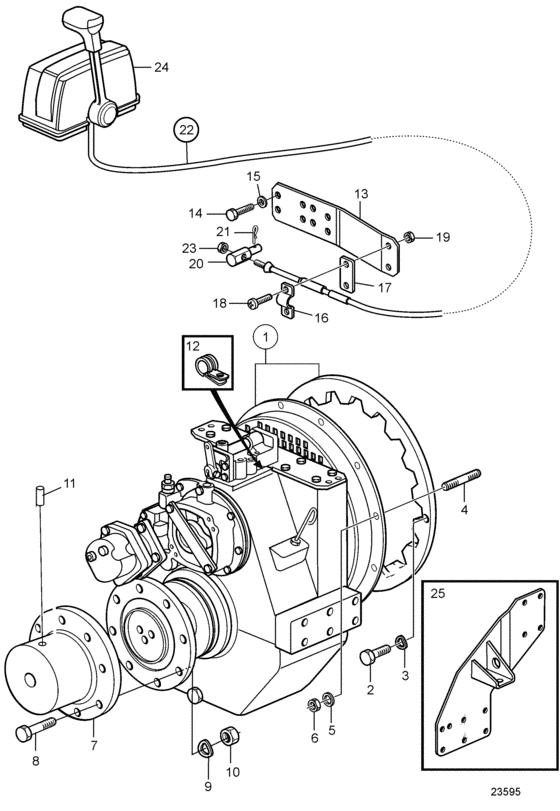 Схема узла Reverse Gear Mg5091Dc Для Volvo Penta Tamd74A-B