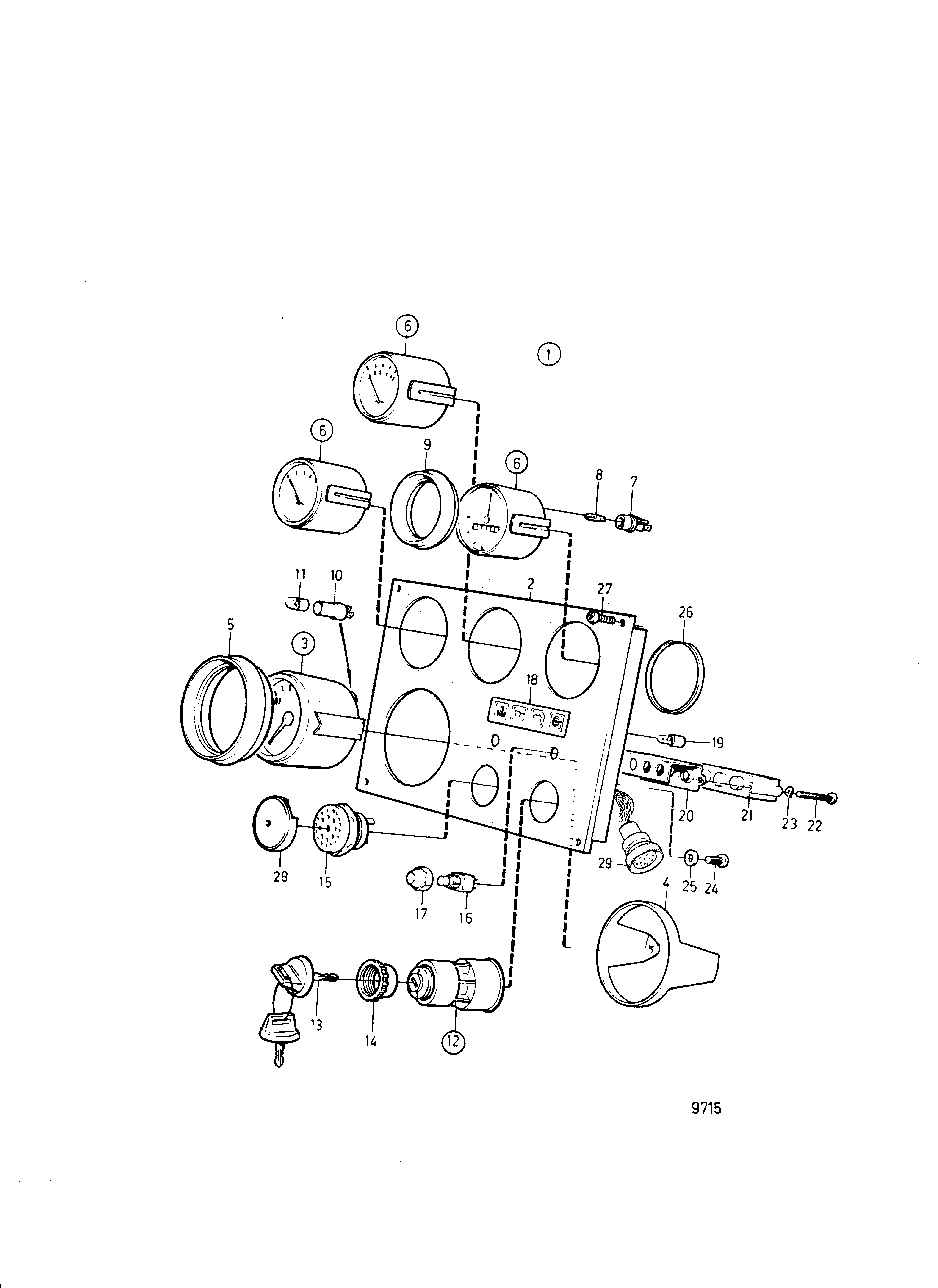 Схема узла Приборная Панель 12V De Luxe