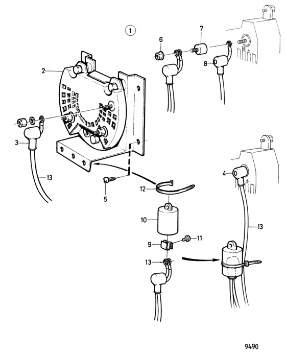 Схема узла Charging Relay Separate Mounted: 859499 Для Volvo Penta 2003Tb