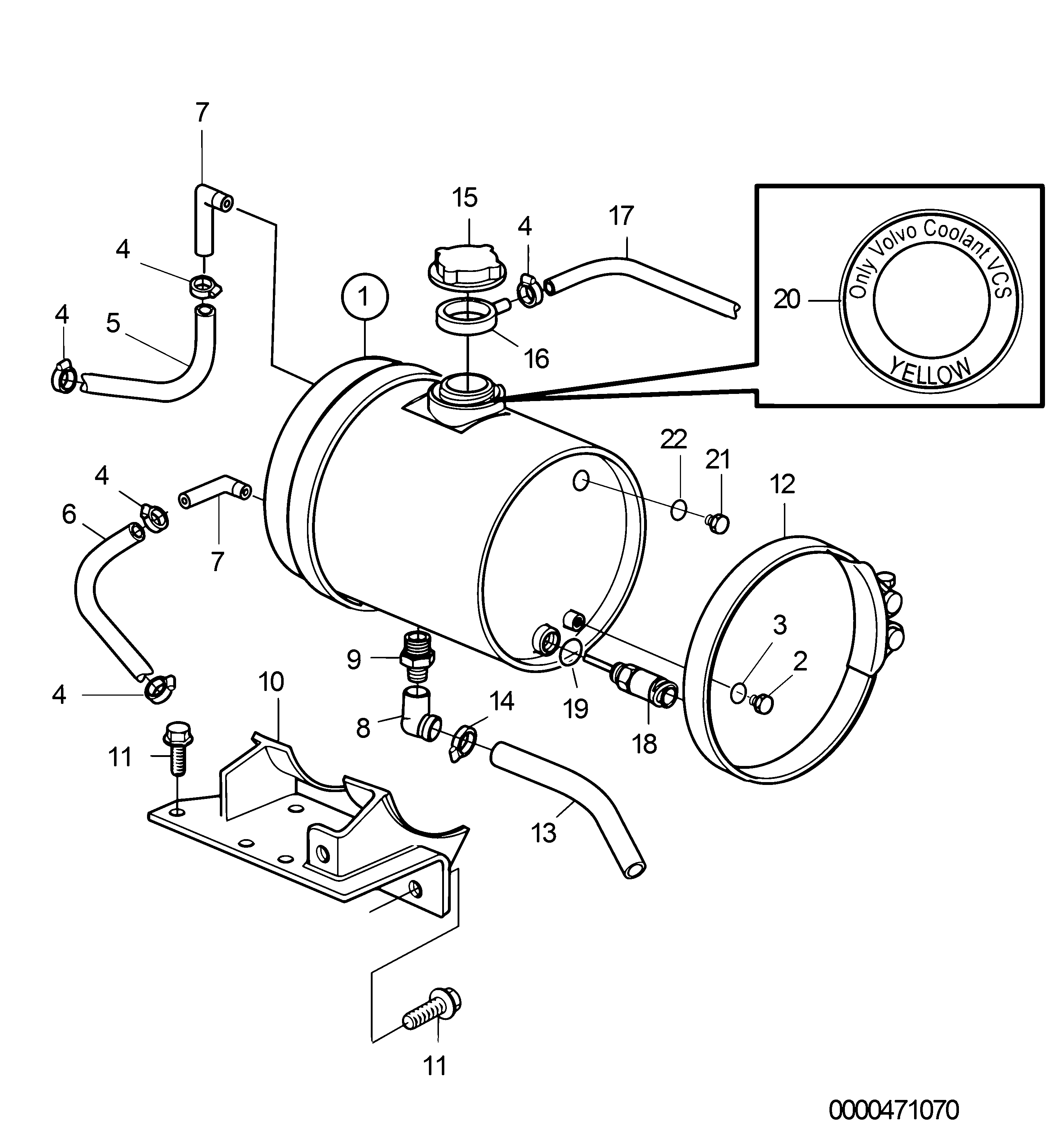 Схема узла Стальнойexpansion Tank, Удалённого Монтажа