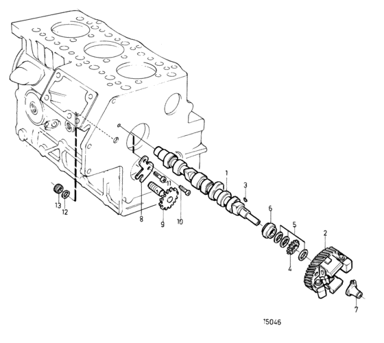 Схема узла Camshaft Assy Для Volvo Penta Md2020B