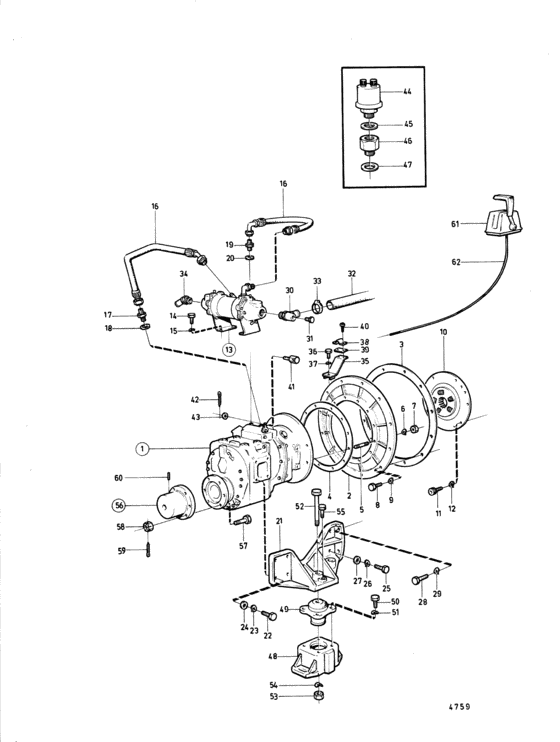 Схема узла Reverse Gear Scg Mrf350 And Для Volvo Penta Tamd70C