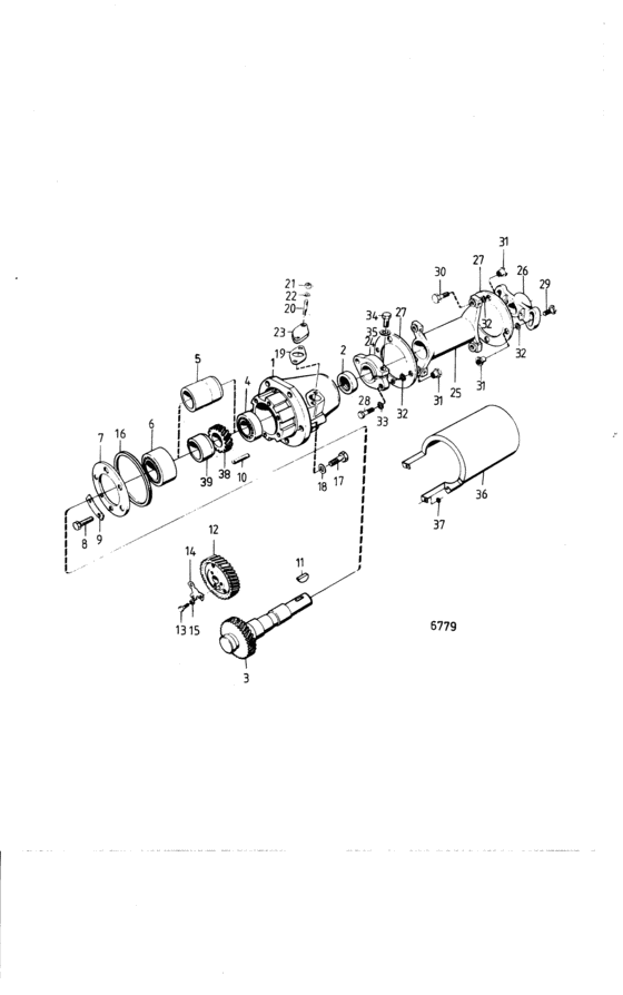 Схема узла Drive Device, Fuel Injection Pump Для Volvo Penta Tamd70D