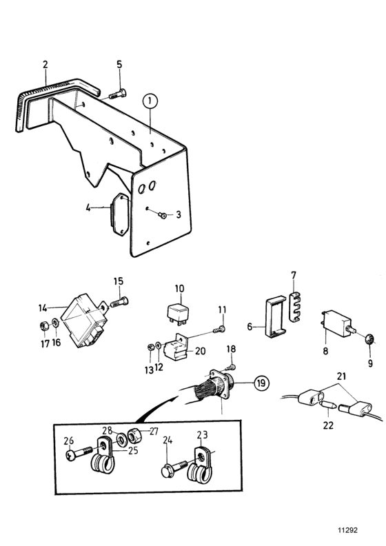 Схема узла Electrical System, Earlier Prod Для Volvo Penta Tamd72A