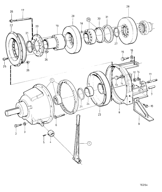 Схема узла Clutch Twin Disc 11,5\'\' Для Volvo Penta Tamd162C-C