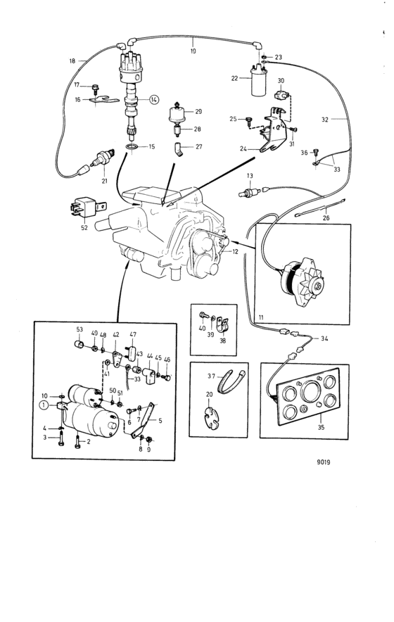 Схема узла Electrical Equipment And Instrument Для Volvo Penta Aq205A