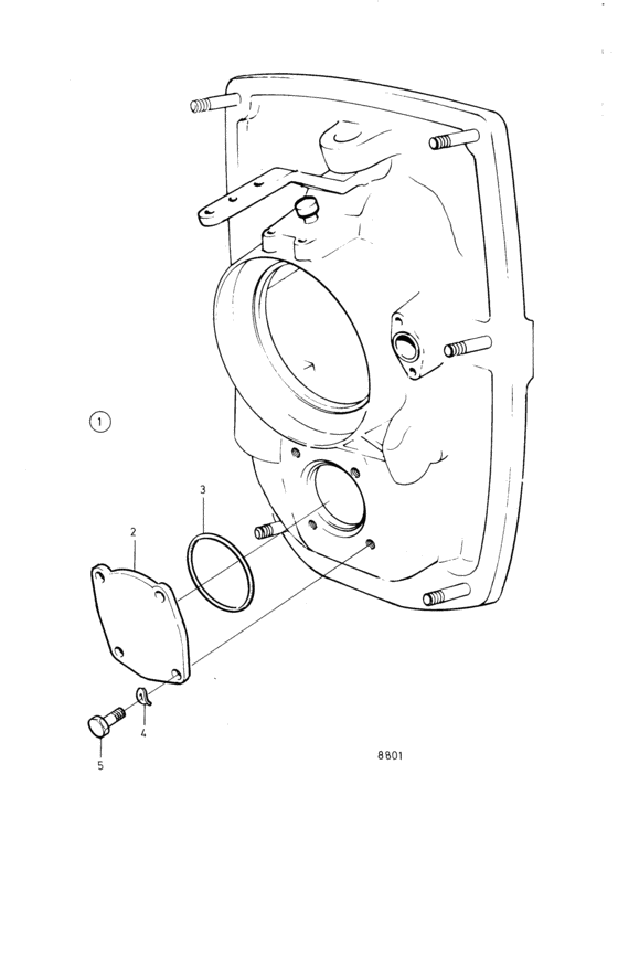 Схема узла Blind Flange Kit Exhaust Outlet Для Volvo Penta Aq271B