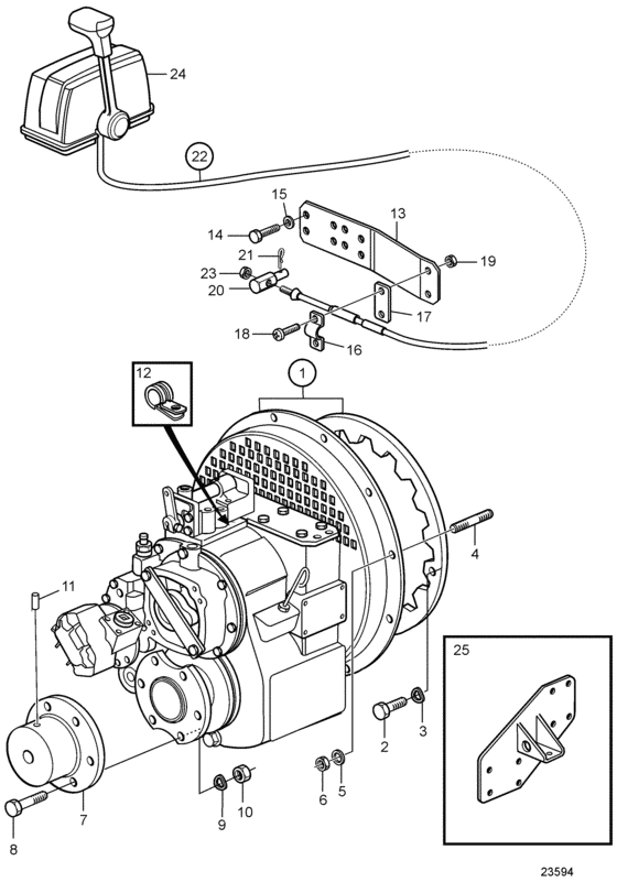 Схема узла Reverse Gear Mg5091Sc Для Volvo Penta Tamd74A-A