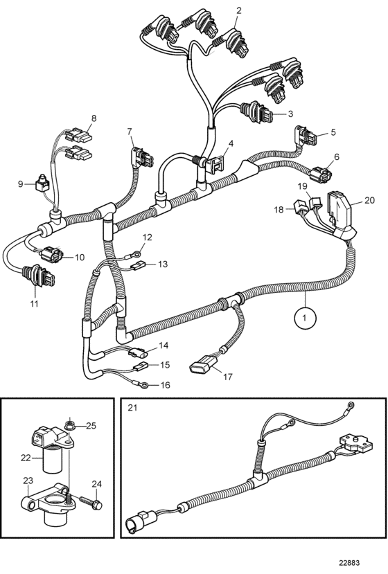 Схема узла Electrical System Для Volvo Penta D3-130I-B