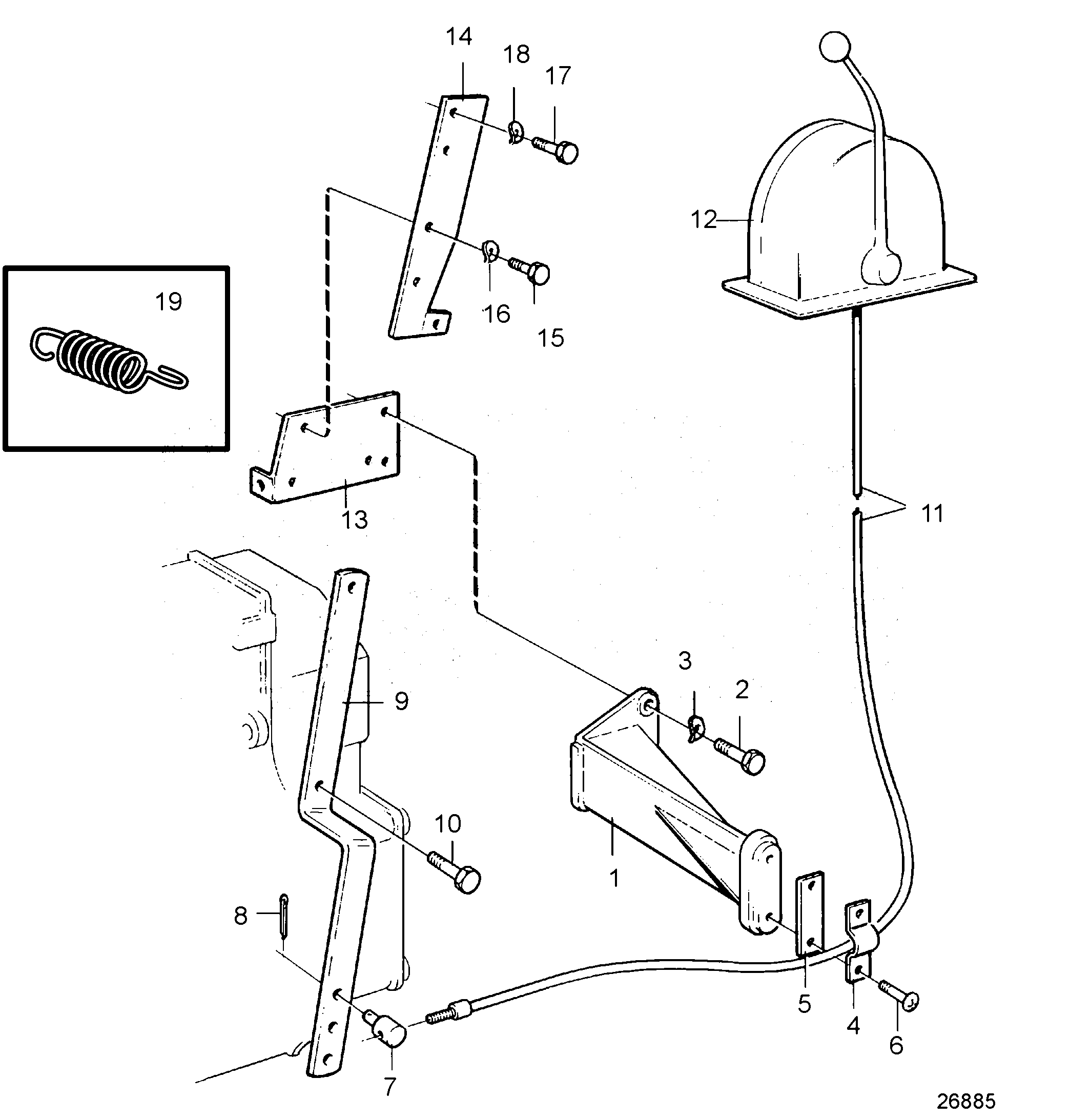 Схема узла Engine Speed Control And Inst. Components.