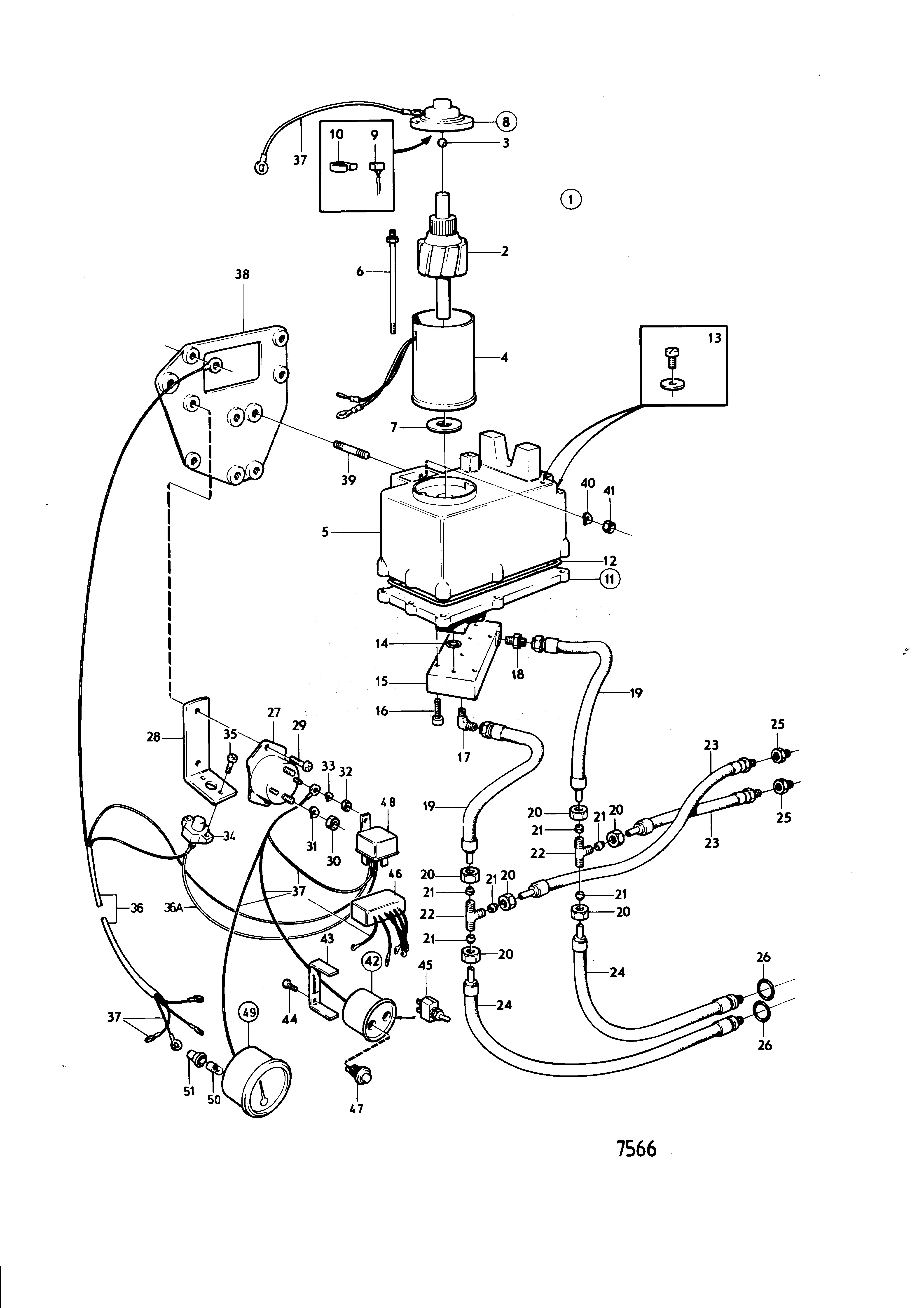 Схема узла Hydraulic Pump With Install. Comps Earlier Prod