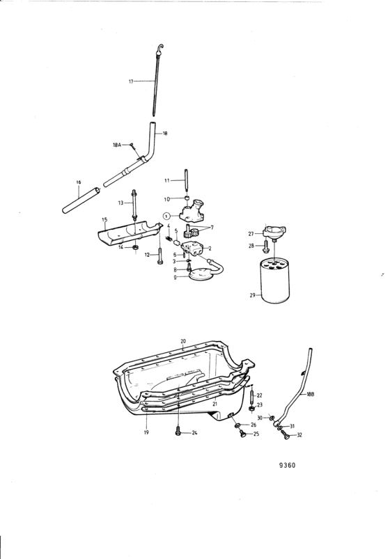 Схема узла Lubricating System Для Volvo Penta Aq231A