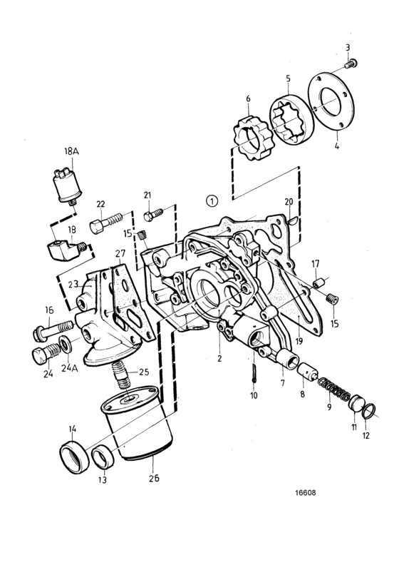 Схема узла Масляный Насос Для Volvo Penta Md22L-B
