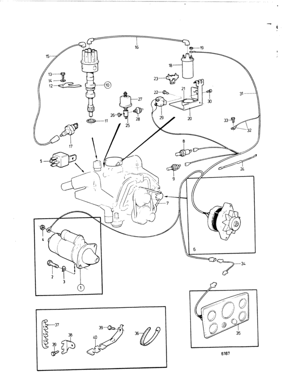 Схема узла Electrical Equipment And Instruments: A Для Volvo Penta Bb260A
