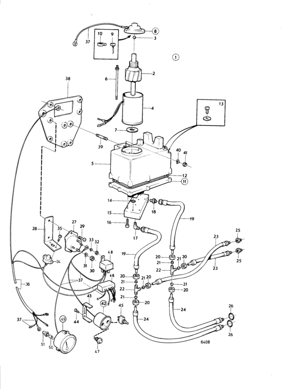 Схема узла Hydraulic Pump With Install. Comps Earlier Prod Для Volvo Penta Aq145A