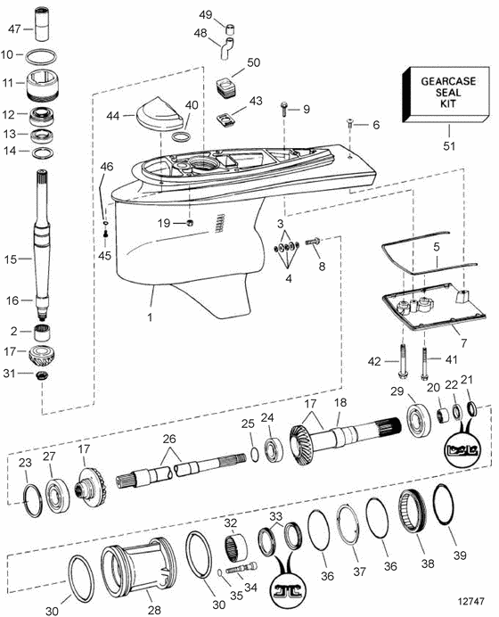 Схема узла Lower Gear Unit Для Volvo Penta Dp-S