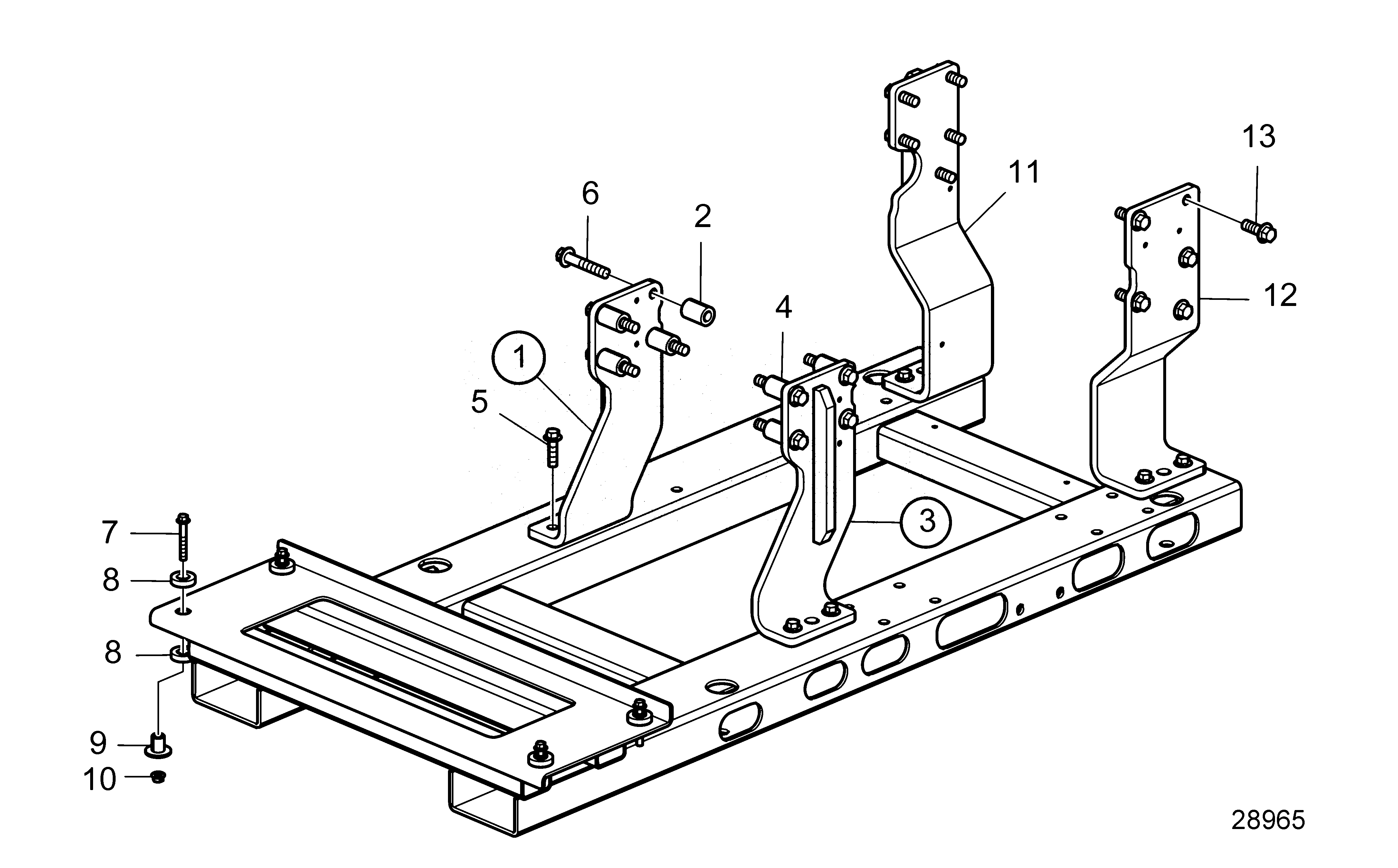 Схема узла Scr. Engine Mounting. Open Power Unit