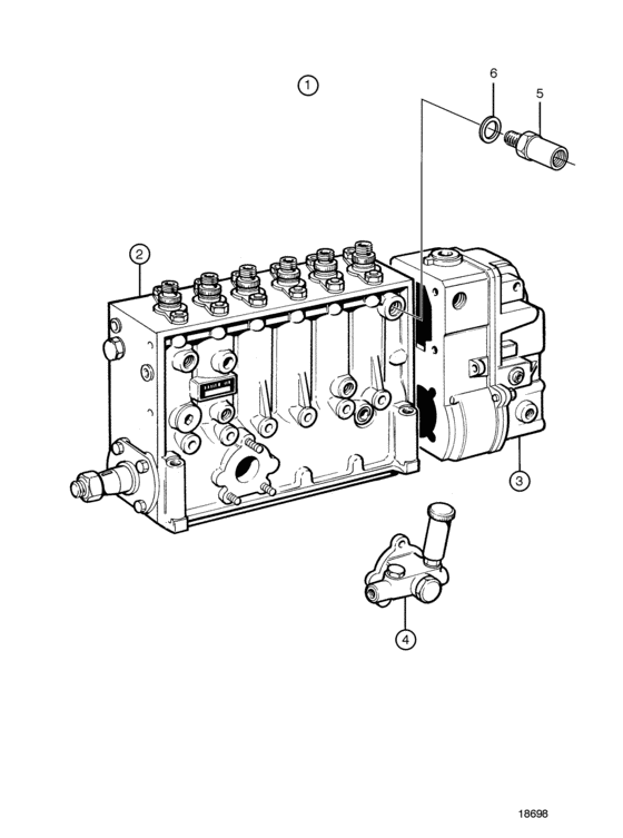 Схема узла Fuel Injection Pump, Components Для Volvo Penta Tamd74A-B