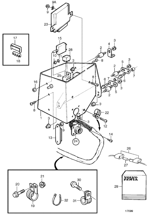Схема узла Electrical System Для Volvo Penta Tamd71B