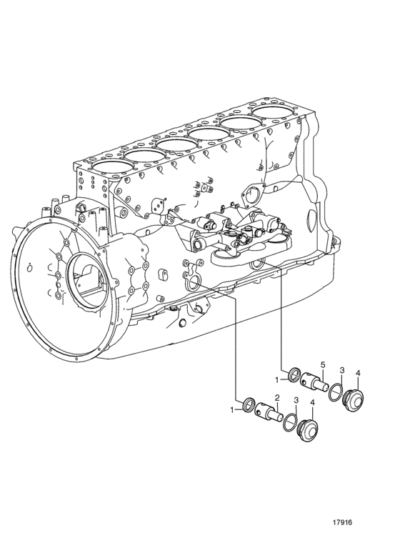 Схема узла Lubricating System Для Volvo Penta D12C-A Mp