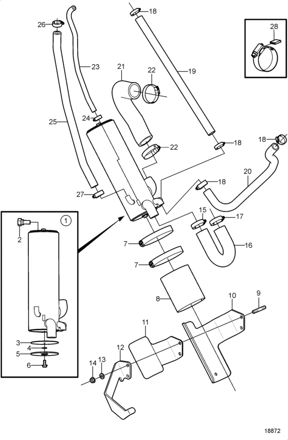 Схема узла Freshwater Cooling Для Volvo Penta 4.3Osi-Bf